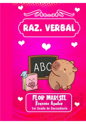 Capibara Portada Fucsia Raz Verbal